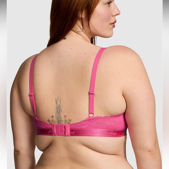 Victoria’s Secret PINK Wink Push Up Bra 40B And Matching Panty Set VS rose shine - Picture 9 of 9